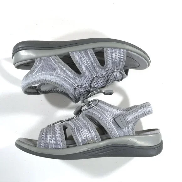 Orthofeet Maui Fisherman Sandals Womens Size 9.5 D Wide Gray 802 - Picture 3 of 9